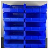 10 new Akro-Mils 30235BLUE plastic hang and stack