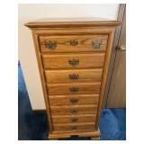 Solid oak lingerie chest with 8 drawers, 25' x