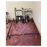 Queen bed frame 2 walkers & knee brace