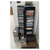 Collection of CD's, VHS and cassette tapes