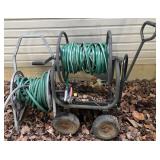 Hose reel cart and hose reel with hoses