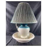 Vintage wash basin and pitcher lamp