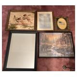 4 wall decor and mirror