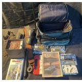 Group of fishing gear, holsters, Solid State fish