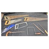 Hand saws, coping saw, file