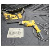 Dewalt corded drill and bag. Tested
