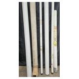 PVC pipe pieces. 6 count, different sizes