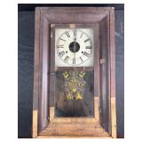 Antique Seth Thomas shelf clock, metal face with