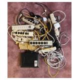 Collection of power strips, digital picture frame
