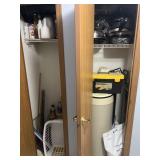 Contents of 2 utility room cabinets and closets,