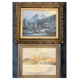 2 framed wall art, 20'-24' high