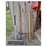 Long handled tools, flags and extra Long handles.