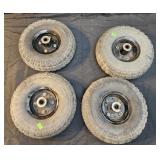 Set of 4 utility tires 4.10/3.50-4