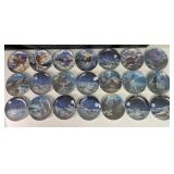 21 wolf decorated collector plates
