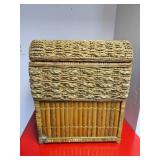 Wicker and Bamboo Laundry Hamper