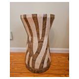 Stone Accent Side Table w/ Zebra Pattern