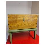 Wooden Box with Metal Accents and Dovetail Joints