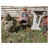 Outdoor Garden Decor Lot, Mixed Materials