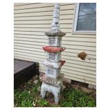 Concrete Japanese-Style Garden Pagoda Sculpture