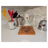 Ceramic & Metal Kitchenware w/ Coffee Pot