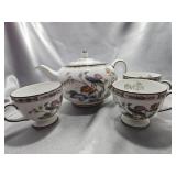 Wedgwood Bone China Tea Set w/ Peacock Design