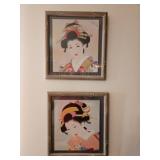 Japanese-Style Artwork & Pressed Floral Print