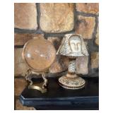 Buddha Lamp and Glass Sphere on Dragon Base