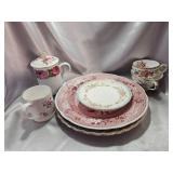 Porcelain Dinnerware w/ Floral & Pattern Designs