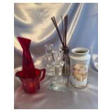 Decorative Glassware and Ceramic Vase
