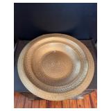 Nina Home Gold Hammered Serveware Bowl