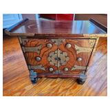 Japanese-Style Cabinet with Brass Accents