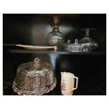 Glassware, Covered Dish, & Royal Ironstone Plate