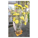 Decorative Floral Arrangement with Glass Vase