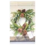 Seasonal Decorative Wreath with Pine Cones