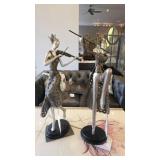 Metal Sculptures: Musician Ladies