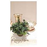 Decorative Three-Piece Set with Metallic Finish