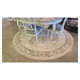 KAS Round Area Rug in Woodland Ivory/Blue