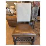 Hooker Chair w/ Leather Seat and Nail Head Accents
