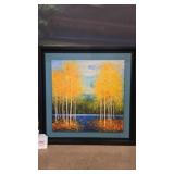 Autumn Woodland Oil Painting on Board