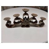 Rustic Metal Candle Holder for Five Candles