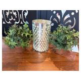 3-Piece Collection With Ivy and Candle Holder