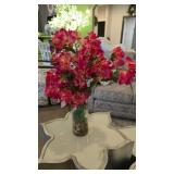 Decorative Floral Arrangement in Glass Vase