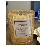 Voluspa Bergamot Rose Candle and Blossom Art