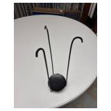 Black Metal Candle Stand with Uneven Base