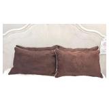 Six Brown Accent Pillows