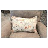 Floral Accent Lumbar Pillow
