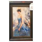 Lady in Blue Print With Swarovski Elements