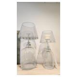 Glass Lamp-Style Candleholders