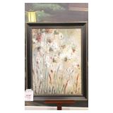 Oil on Board of Wildflowers in Black Frame