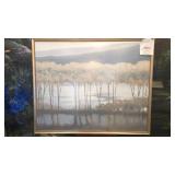 Landscape Print on Board in Bronze Frame